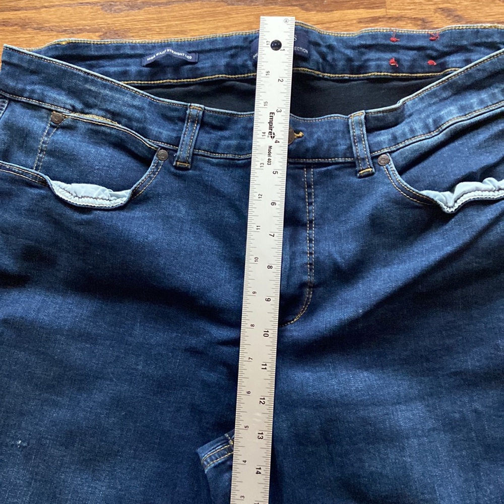 Talbots high waist straight leg dark wash jeans stretch size 16w nice preloved - Picture 8 of 11
